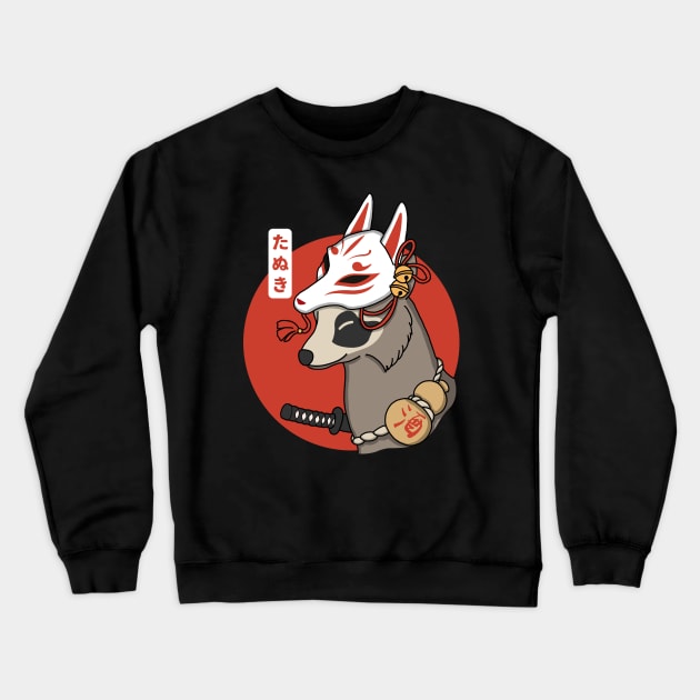 Kitsune Tanuki Crewneck Sweatshirt by Luna Illustration